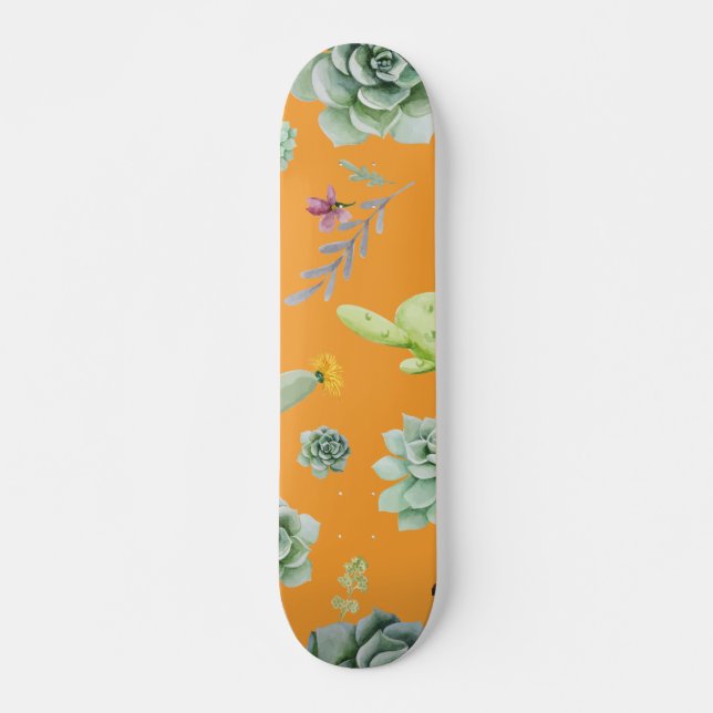 Skateboard Patrón de cactus 11 (Anverso )