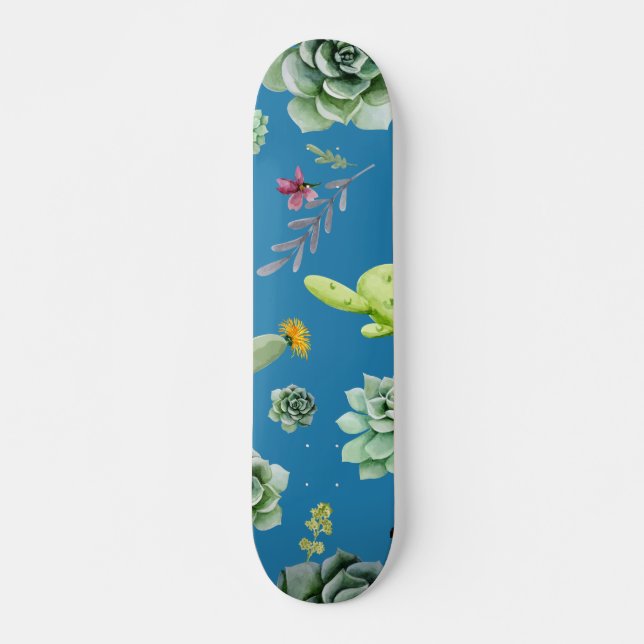 Skateboard Patrón de Cactus 5 (Anverso )