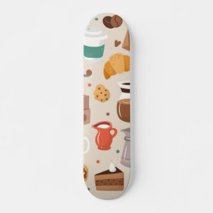 Skateboard Patrón de café