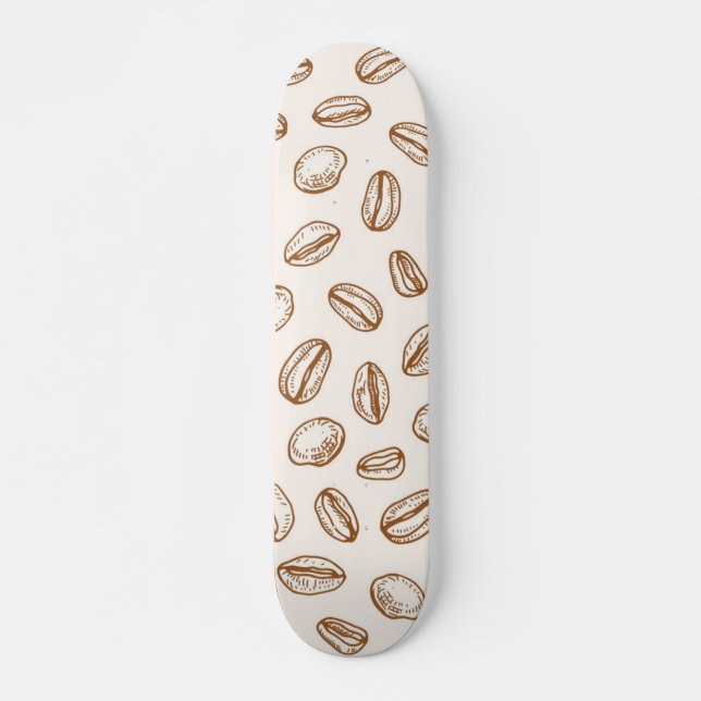 Skateboard Patrón de café (Anverso )