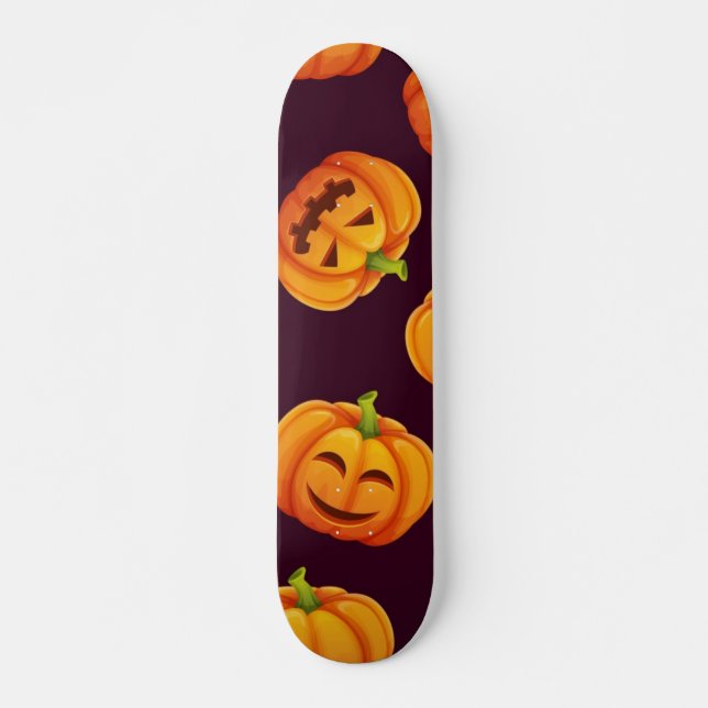 Skateboard Patrón de calabaza (Anverso )