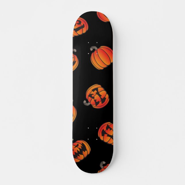 Skateboard Patrón de calabaza (Anverso )