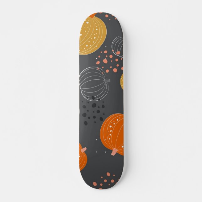 Skateboard Patrón de calabaza (Anverso )
