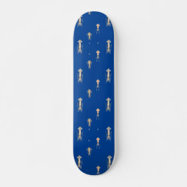 Skateboard Patrón de calamar del Mar Azul profundo