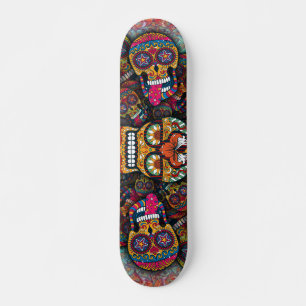 Skateboard Patrón de calaveras azucareras