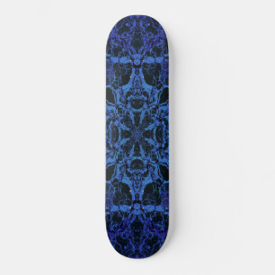 Skateboard Patrón de caleidoscopio azul