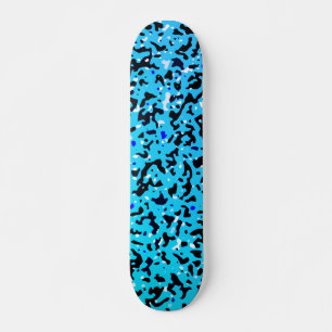 Skateboard Patrón de camo azul