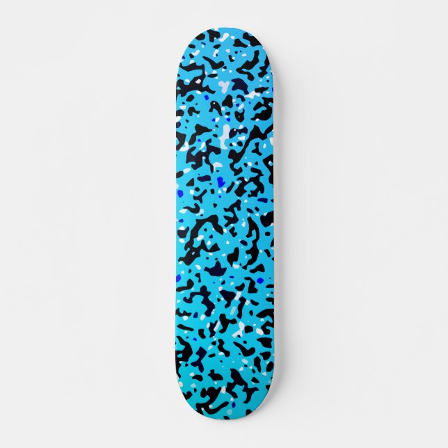 Skateboard Patrón de camo azul (Anverso )