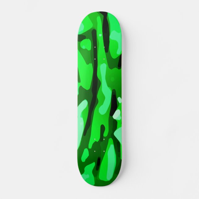 Skateboard Patrón de camo verde de moda (Anverso)