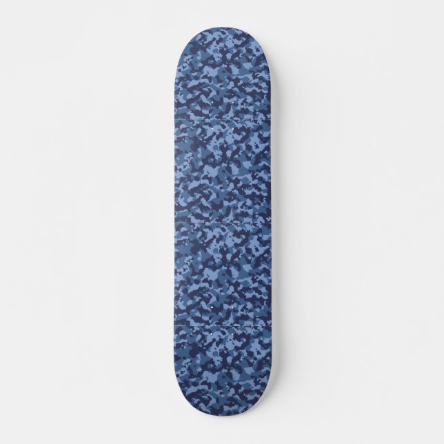 Skateboard Patrón de camuflaje de camo azul militar (Anverso )