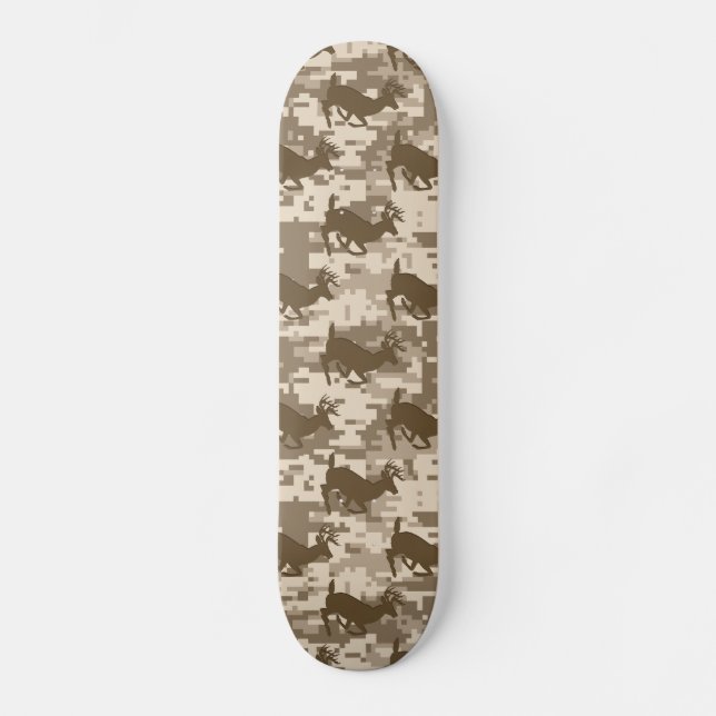 Skateboard Patrón de Camuflaje Digital Deer Camo del Deer (Anverso)