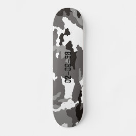 Skateboard Patrón de camuflaje gris