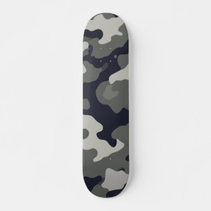 Skateboard Patrón de camuflaje gris urbano