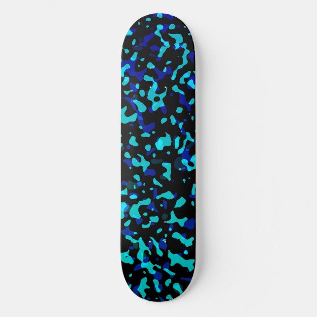 Skateboard Patrón de camuflaje Guay Blue Seagreen (Anverso)