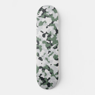 Skateboard Patrón de camuflaje verde