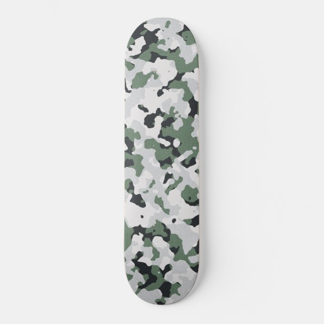 Skateboard Patrón de camuflaje verde (Anverso)