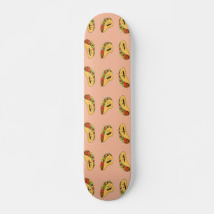 Skateboard Patrón de carácter de comida del Taco
