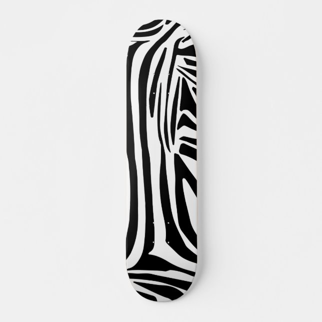Skateboard Patrón de cebra (Anverso )