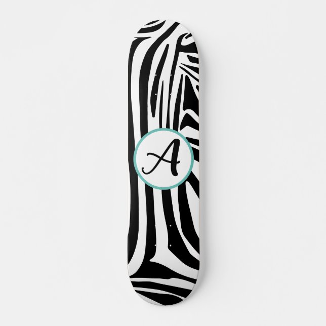 Skateboard Patrón de cebra (Anverso )