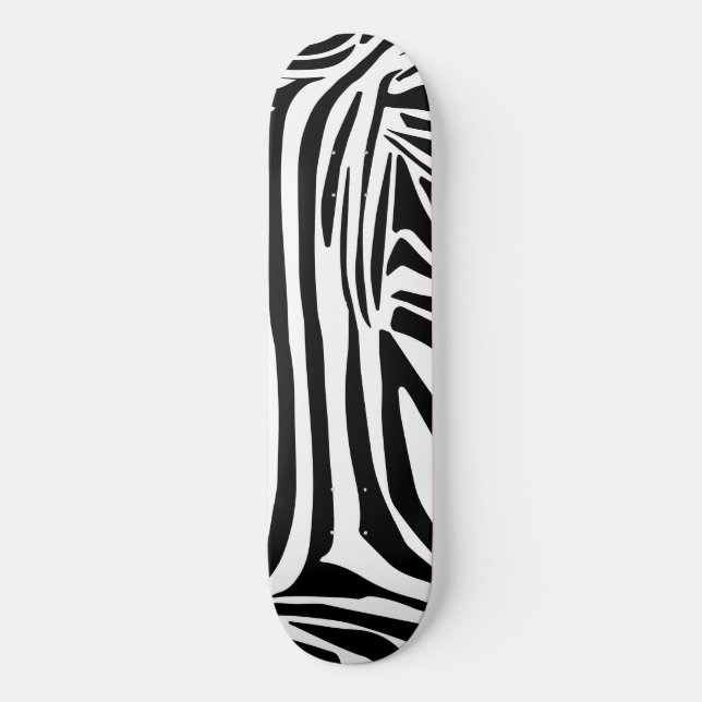 Skateboard Patrón de cebra (Anverso)