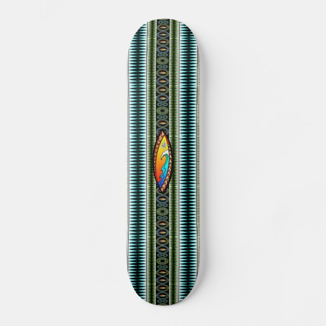 Skateboard Patrón de cheurón (Anverso)