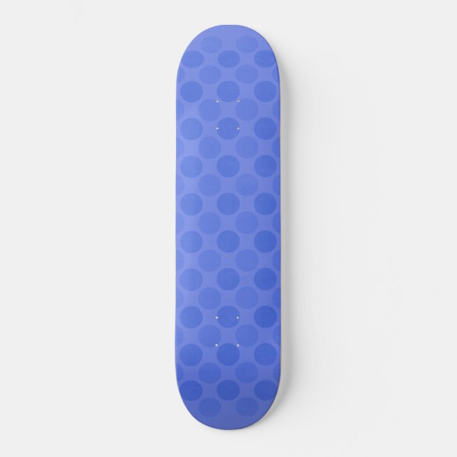 Skateboard Patrón de círculos azules retro (Anverso)