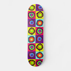 Skateboard Patrón de Círculos Coloridos