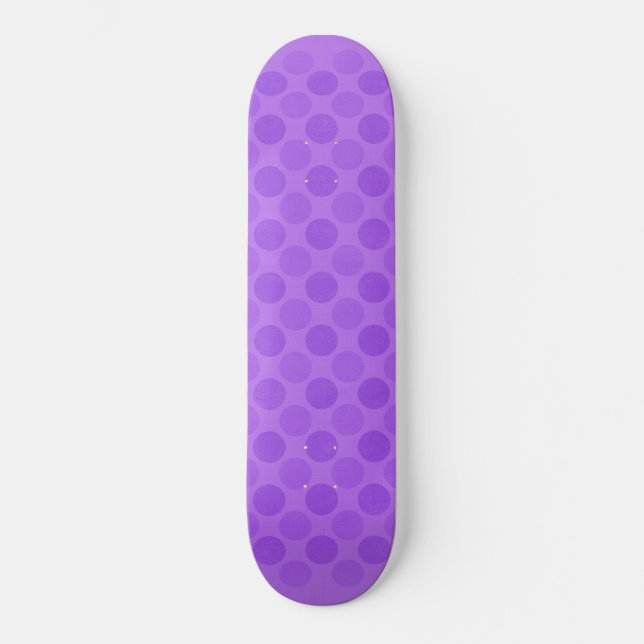 Skateboard Patrón de círculos púrpura retro (Anverso)