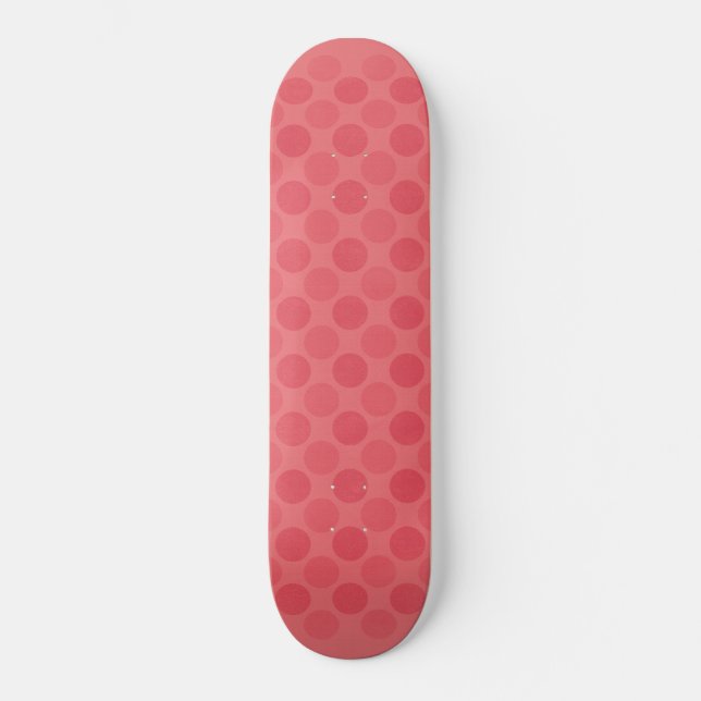 Skateboard Patrón de círculos rojos retrocesivos (Anverso)