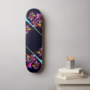 Skateboard Patrón de color de arte de color rosa floral moder