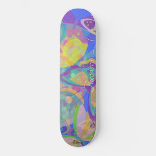 Skateboard Patrón de color de la mariposa dorada de moda