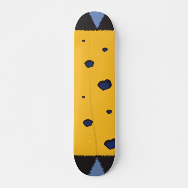 Skateboard Patrón de color vibrante (Anverso )