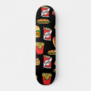 Skateboard Patrón de comida rápida