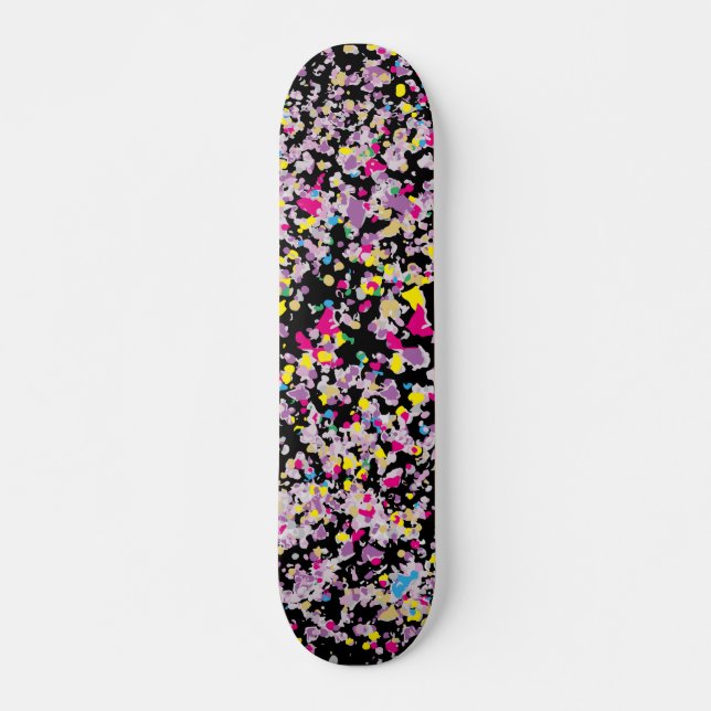 Skateboard Patrón de Confetti (Anverso )