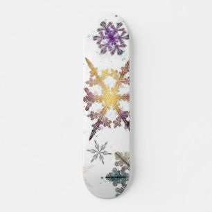Skateboard Patrón de copo de nieve