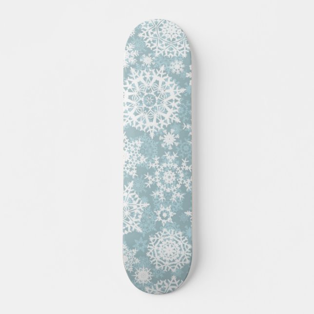 Skateboard Patrón de copo de nieve (Anverso )
