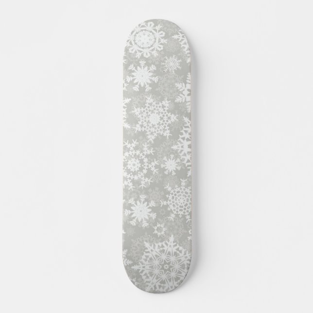 Skateboard Patrón de copo de nieve (Anverso )
