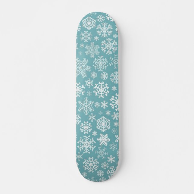 Skateboard Patrón de copo de nieve (Anverso )