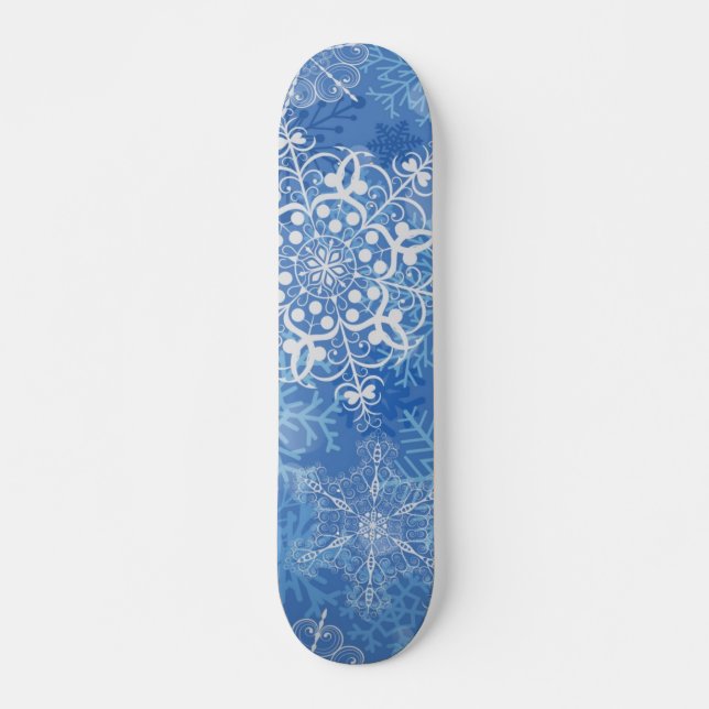 Skateboard Patrón de copo de nieve (Anverso )