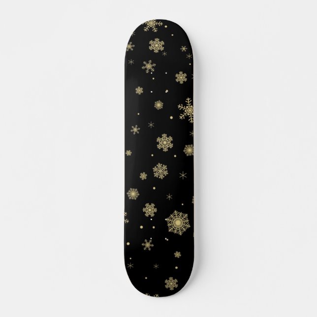 Skateboard Patrón de copo de nieve (Anverso )