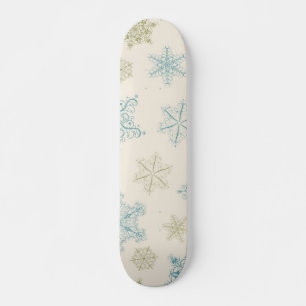 Skateboard Patrón de copo de nieve