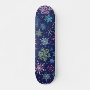 Skateboard Patrón de copo de nieve