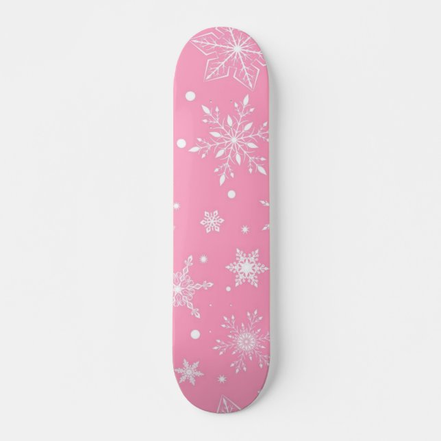 Skateboard Patrón de copo de nieve (Anverso )
