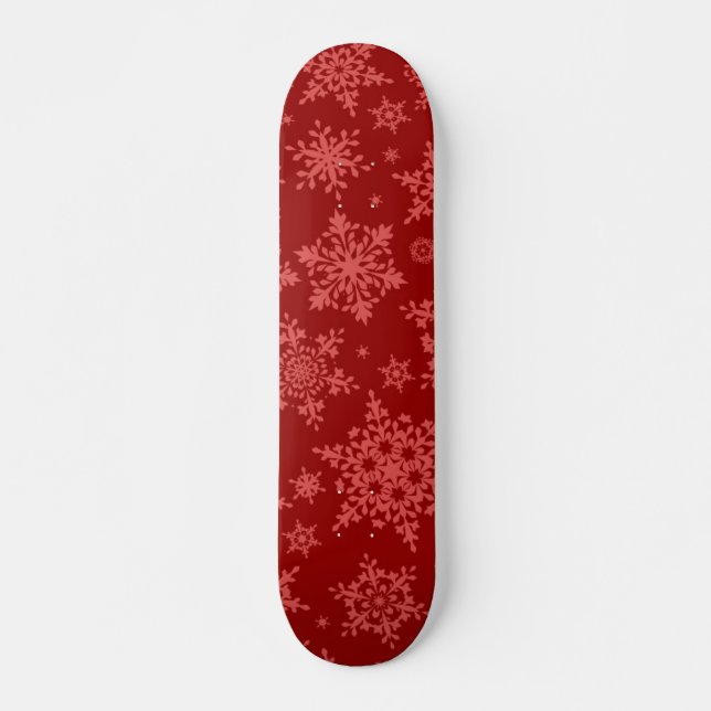 Skateboard Patrón de copo de nieve (Anverso )