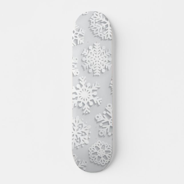 Skateboard Patrón de copo de nieve (Anverso )