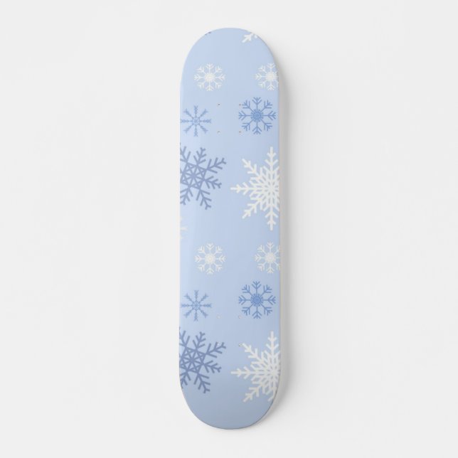Skateboard Patrón de copo de nieve (Anverso )
