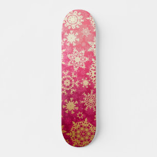 Skateboard Patrón de copo de nieve