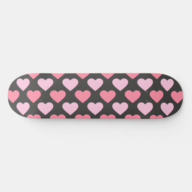 Skateboard Patrón de corazón de amor moderno (Horz)