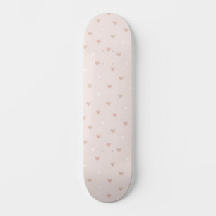 Skateboard Patrón de corazón minimalista suave