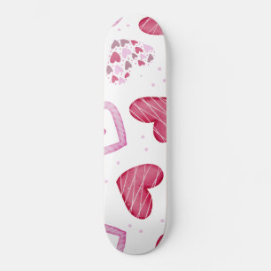 Skateboard Patrón de Corazones 36